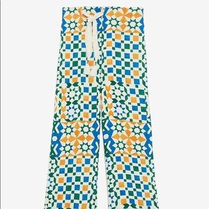 NWT Zara Collection printed wide leg pants